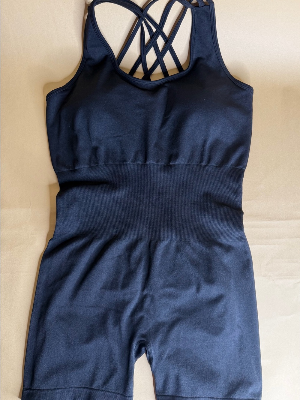 Girls Strappy Navy Blue One-Piece Bodysuit